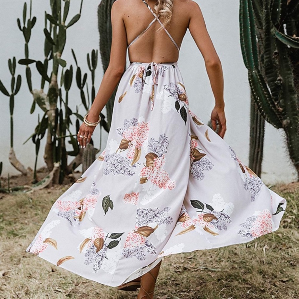Open back strappy Summer dress 🌻